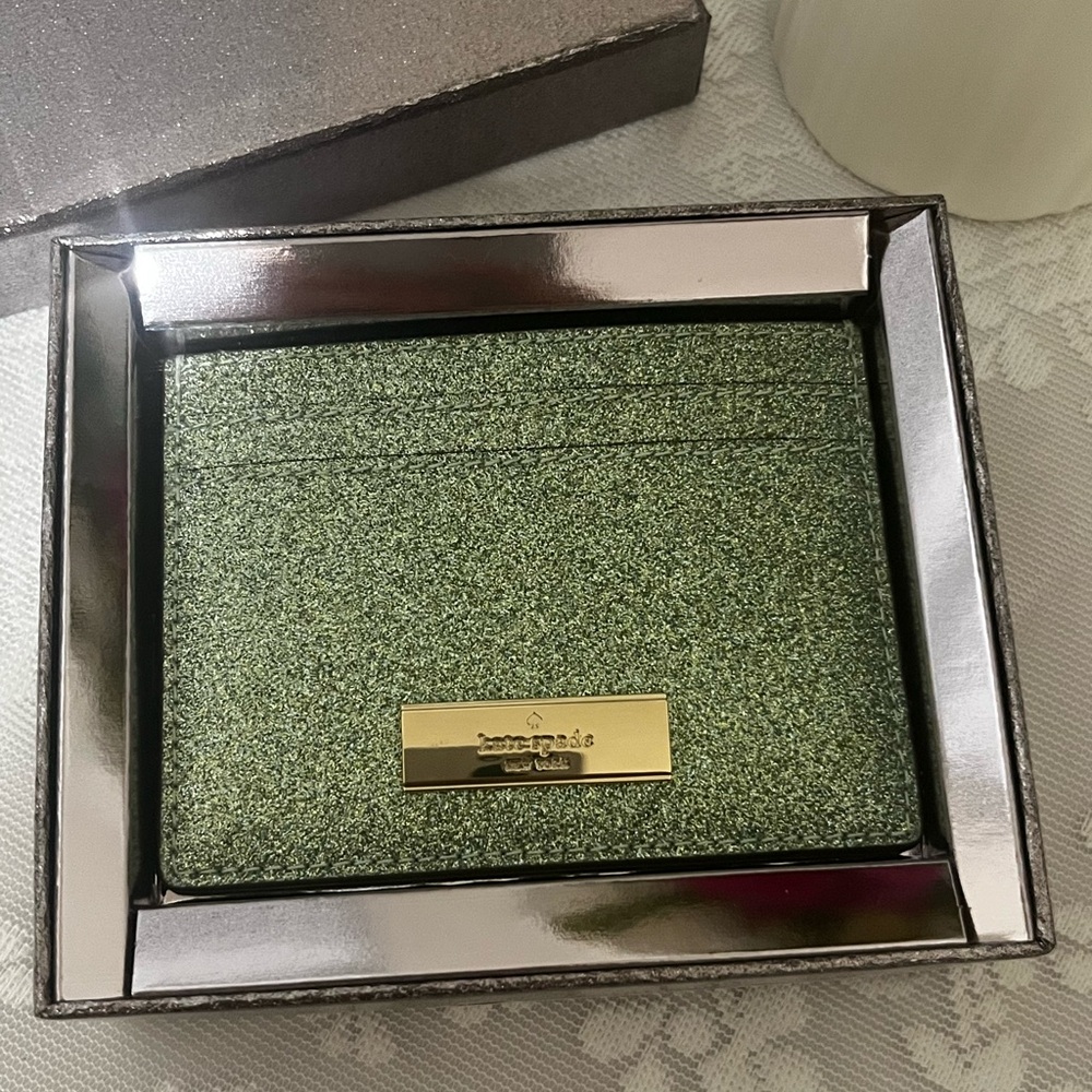 Kate Spade Sparkling Green Card Holder
